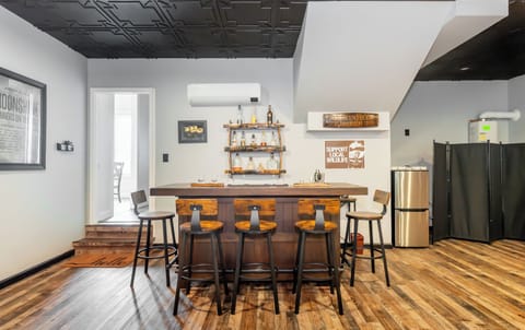 This bar area brings a touch of elegance and a dash of fun where stories flow as smoothly as the drinks.