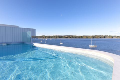 An infinity pool, a rooftop pool