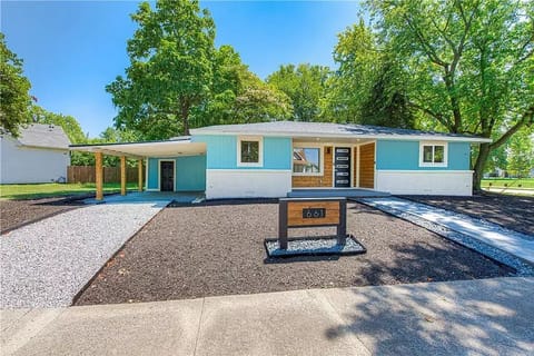 Front of the House with Single Car Port and Free extra Street Parking