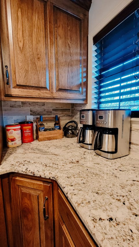 Complementary coffee, creamer, and syrup with (2) coffee pots!  