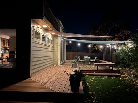 Spacious backyard patio