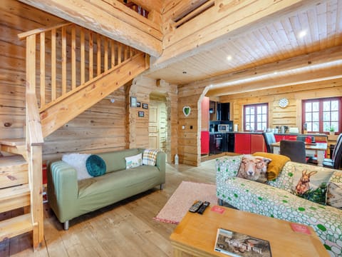 Living area | Ty Afal - Dwr Y Felin Log Cabins, Carno
