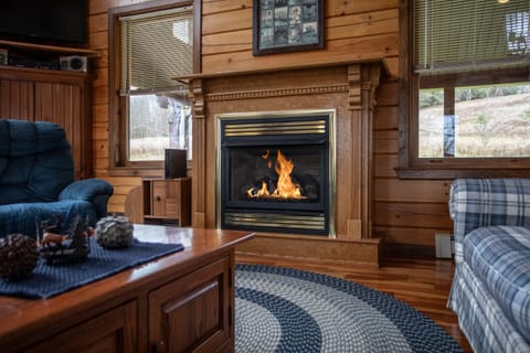 Cozy up to the gas fireplace in the living area on those chilly nights. 