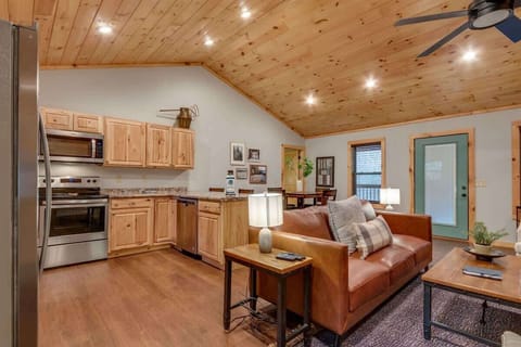 Lounge in spacious living area or make a quick meal.