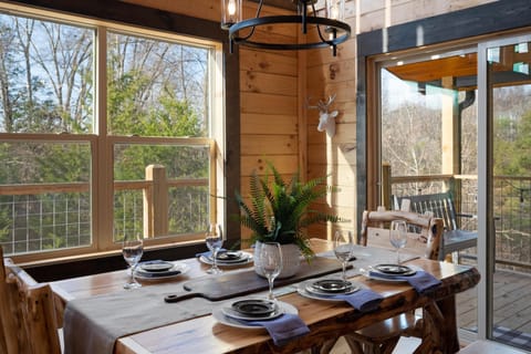 Enjoy forest views from the dining area!