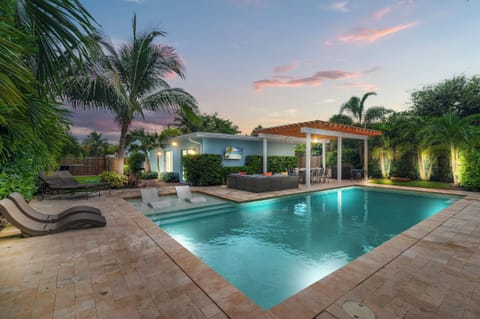 Outdoor pool, a heated pool