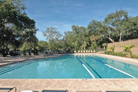 Outdoor pool, a heated pool