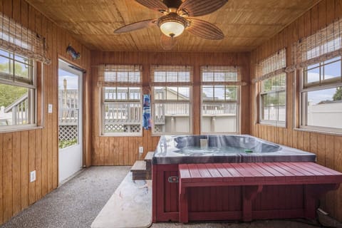 Your private indoor jacuzzi — a cozy spa experience all to yourself.