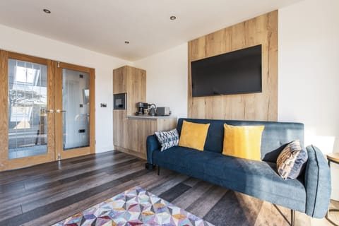 A living room at Porthleven View, Cornwall