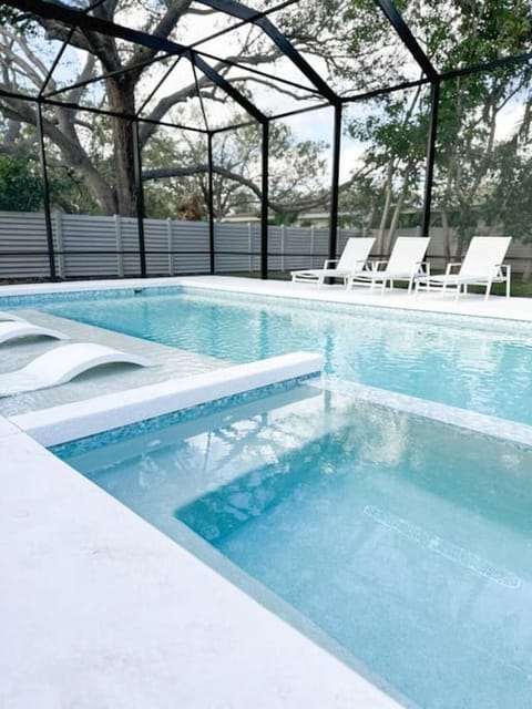 A heated pool