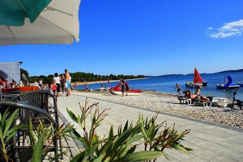 Sun loungers, beach towels