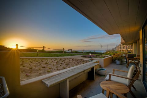 Enjoy daily sunsets from your private oceanfront patio