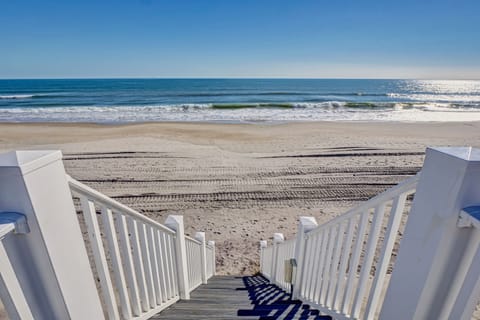 On the beach, beach towels