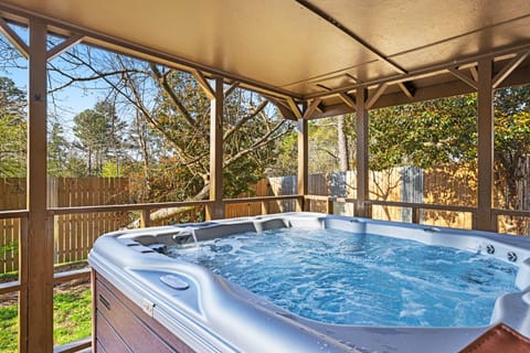 Relax in the new hot tub