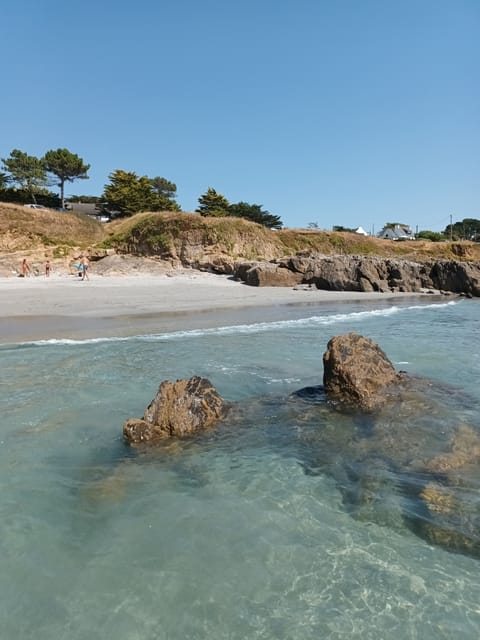 Beach nearby, sun loungers