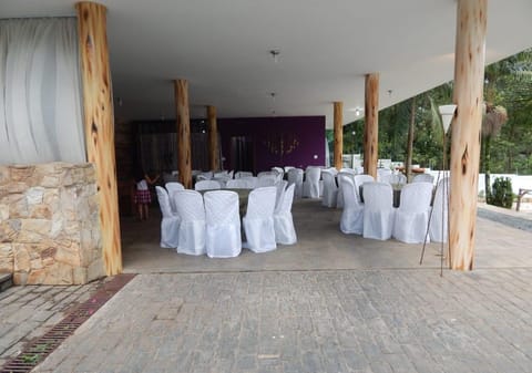 Outdoor banquet area