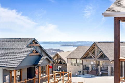 Lovely view of the lake in the distance from the deck.  