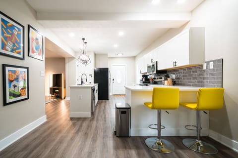 The open concept kitchen ensures the chef of the group isn't missing out!