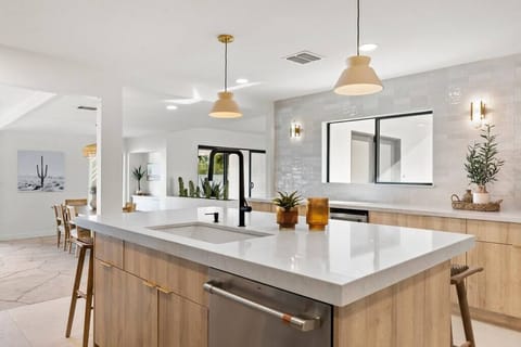 View from kitchen, so you can be a part of the action while you prepare your favorite meal