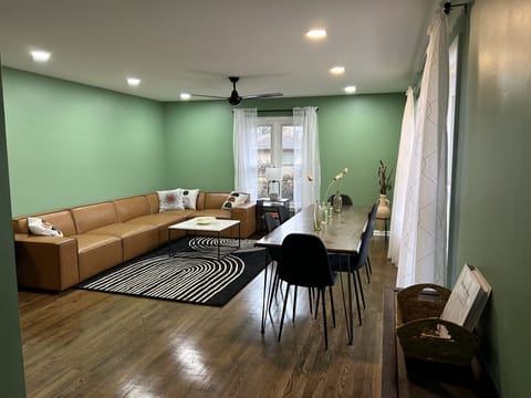 Large family room and dining area