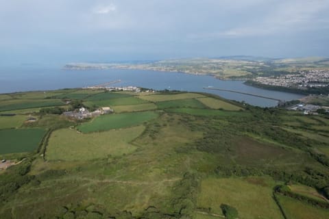 View from above across Fishgaurd harbour.
