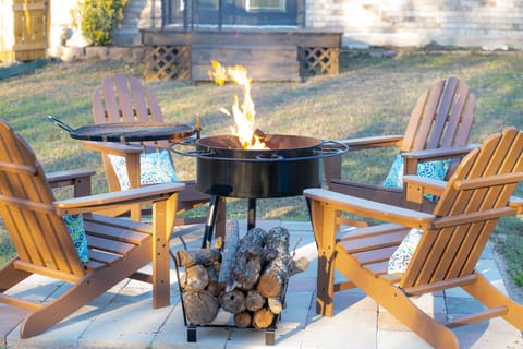 Light up a fire for warm and comfy conversations.