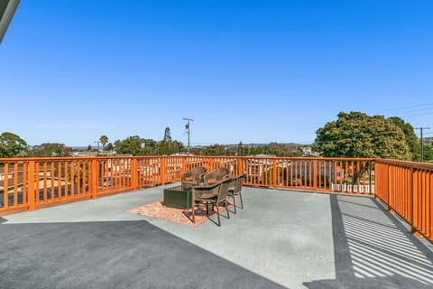 Step outside to your very own open-air spacious balcony. Perfect for lounging with loved ones or enjoying a quiet moment alone, the comfortable chairs and table provide the perfect setting to take in stunning views and bask in the fresh air.