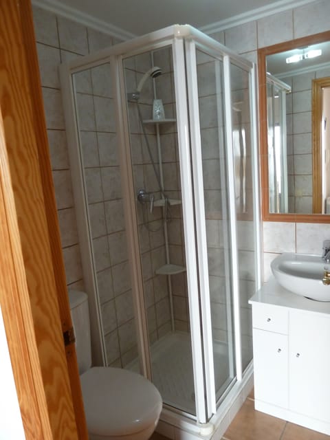 Combined shower/tub, jetted tub, hair dryer, towels