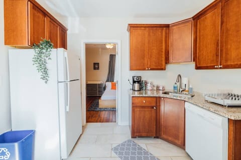 Kitchen with a complete set of cooking equipments