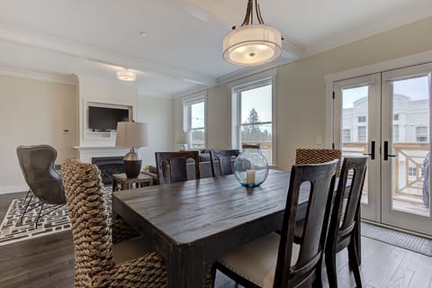 Gather around the large table for meals, games and great conversation