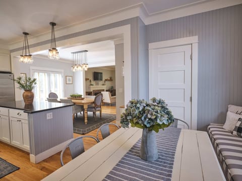 The breakfast nook is perfect for enjoying a cup of coffee or quick meal