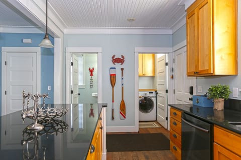 The laundry room makes it easy to refresh your wardrobe during your stay