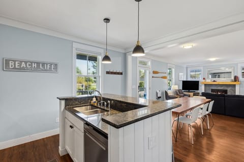 Gather around the kitchen island for cooking and conversation