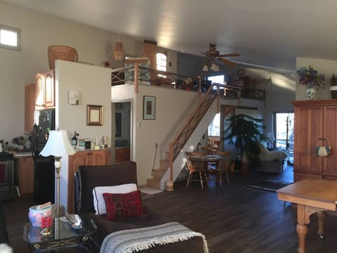 Library area and bedrooms seen from the Great Room