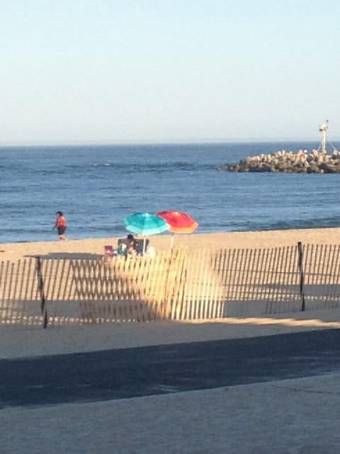 Beach nearby, sun loungers