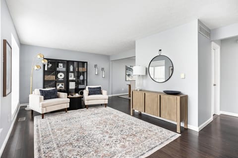 Ample floor space for yoga or young children to play.