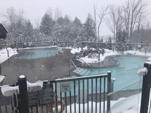 Outdoor pool, a heated pool