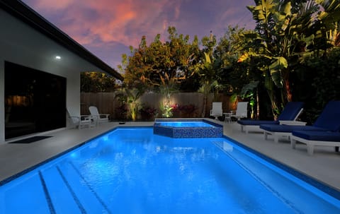 Outdoor pool, a heated pool