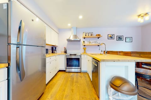 Modern mountain-view townhome with fireplace, 2 decks, & W/D - dog-friendly House in Wildernest