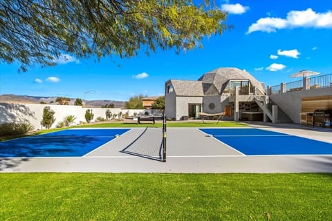 Whether you are a pickleball die-hard or just want to give it a try, you'll enjoy this new pickleball court. We provide the paddles & balls, as well equipment for table tennis, cornhole and pool floaties.