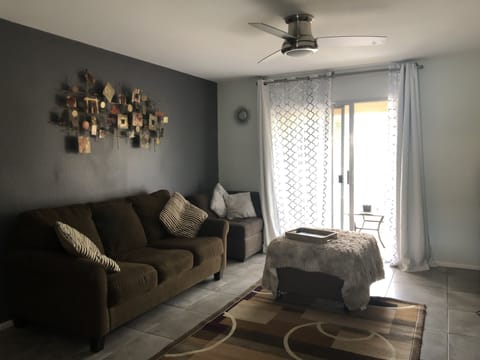 Living room with sleeper sofa