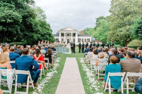 Outdoor banquet area