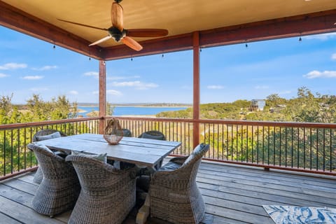 View from the upper deck looking out at the lake