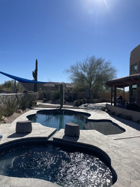 Outdoor pool, a heated pool