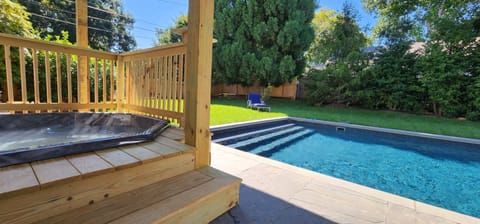 Outdoor pool, a heated pool