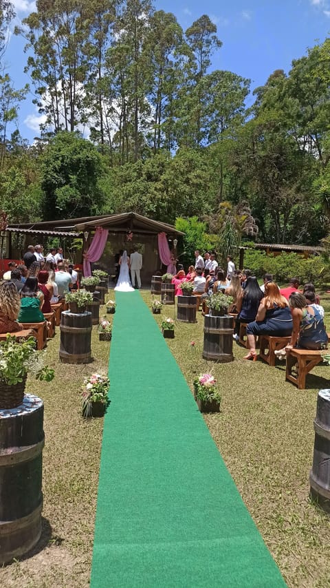 Outdoor banquet area