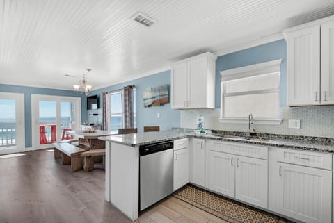 Kitchen to living room view 