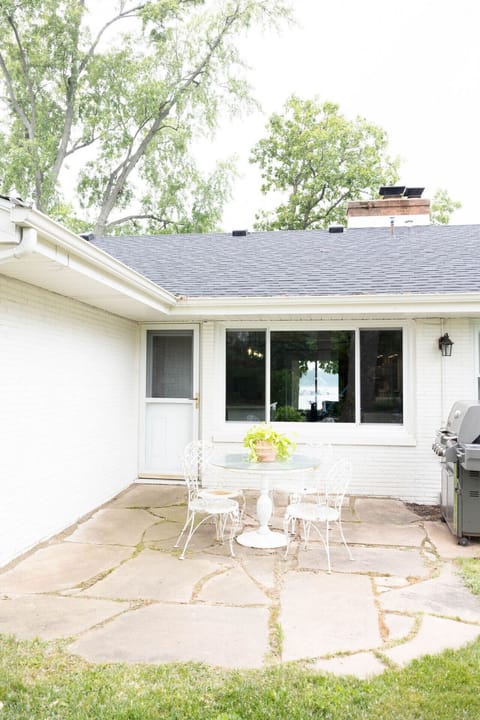 Back patio with Weber gas grill
