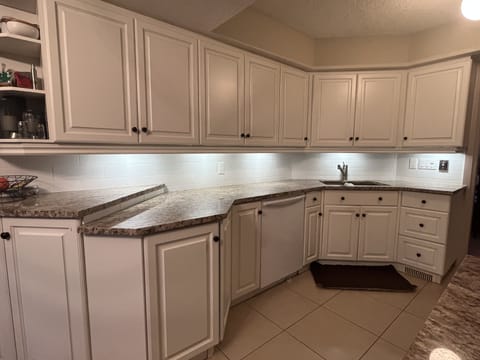 Kitchen prep area with dishwasher