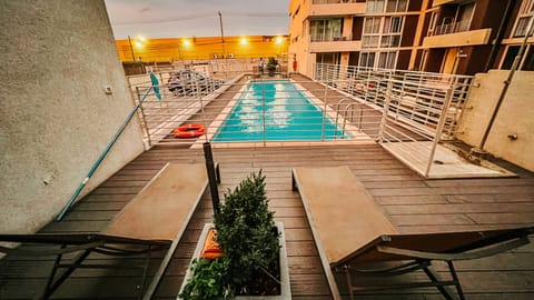 Indoor pool, outdoor pool